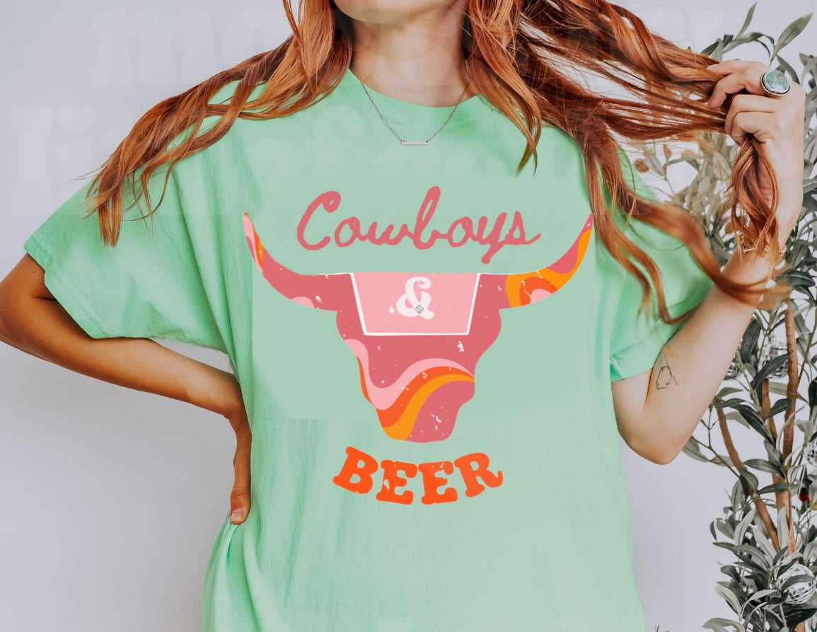 Cowboys and Beer tees