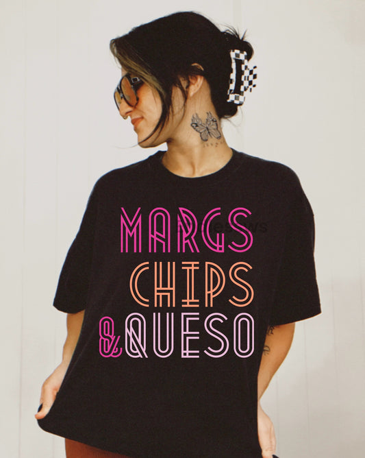 Margs chips and queso tee